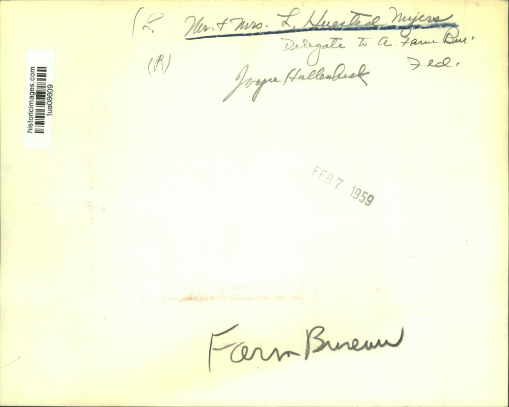 1959 Press Photo Farm Bureau delegates dining at Albany, New York restaurant