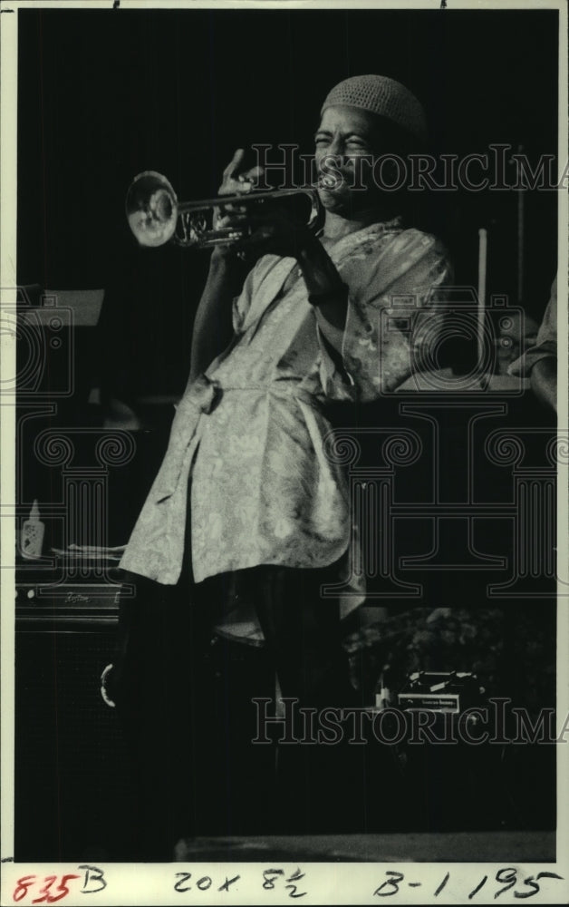 1978 Press Photo Marvin Peterson on stage during jazz fest in Saratoga, New York- Historic Images