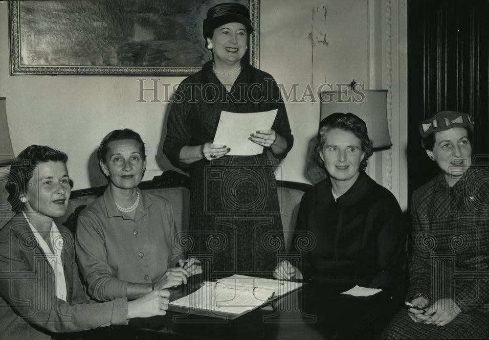 1958 Press Photo Mother's Association council, Albany, NY Academy for Girls