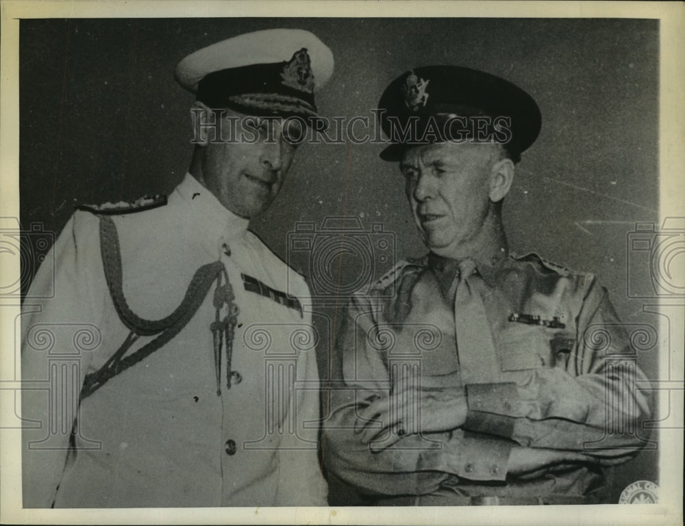 1943 Press Photo Vice Admiral Mountbatten & General Marshall in North Carolina