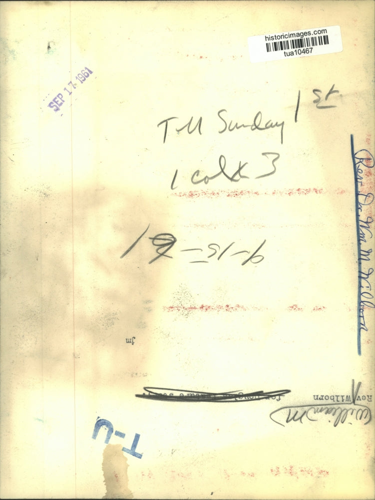 1961 Press Photo Reverend Dr. William M. Wilborn, Albany, New York - tua10467