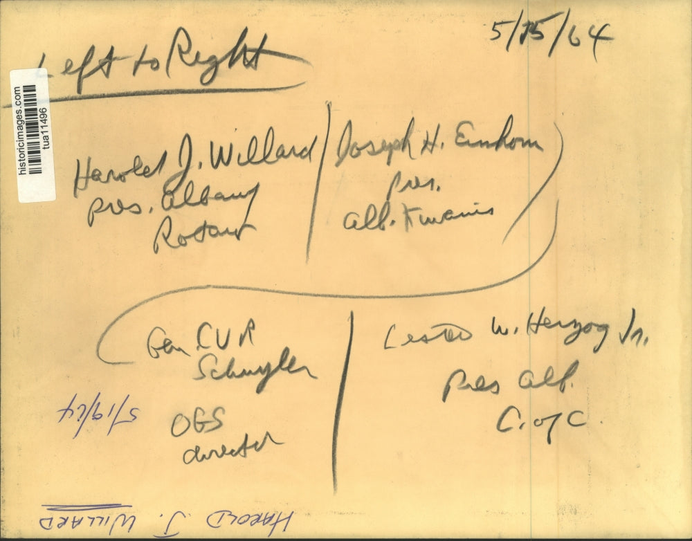 1964 Press Photo Albany, New York fraternity and business leaders at meeting