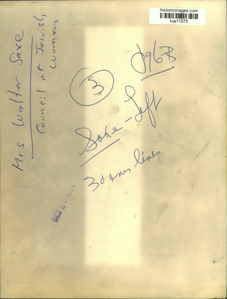 1964 Press Photo Mrs. Walter Saxe, Council of Jewish Women, Albany, New York