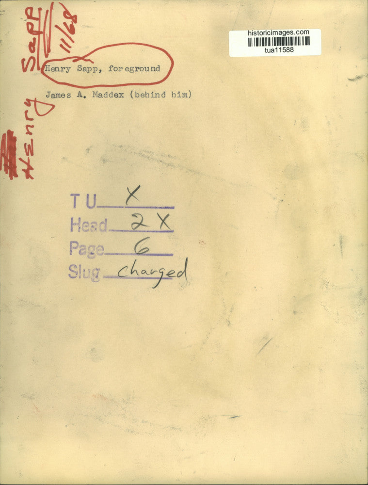 1968 Press Photo Henry Sapp and James A. Maddox, Albany, New York - tua11588