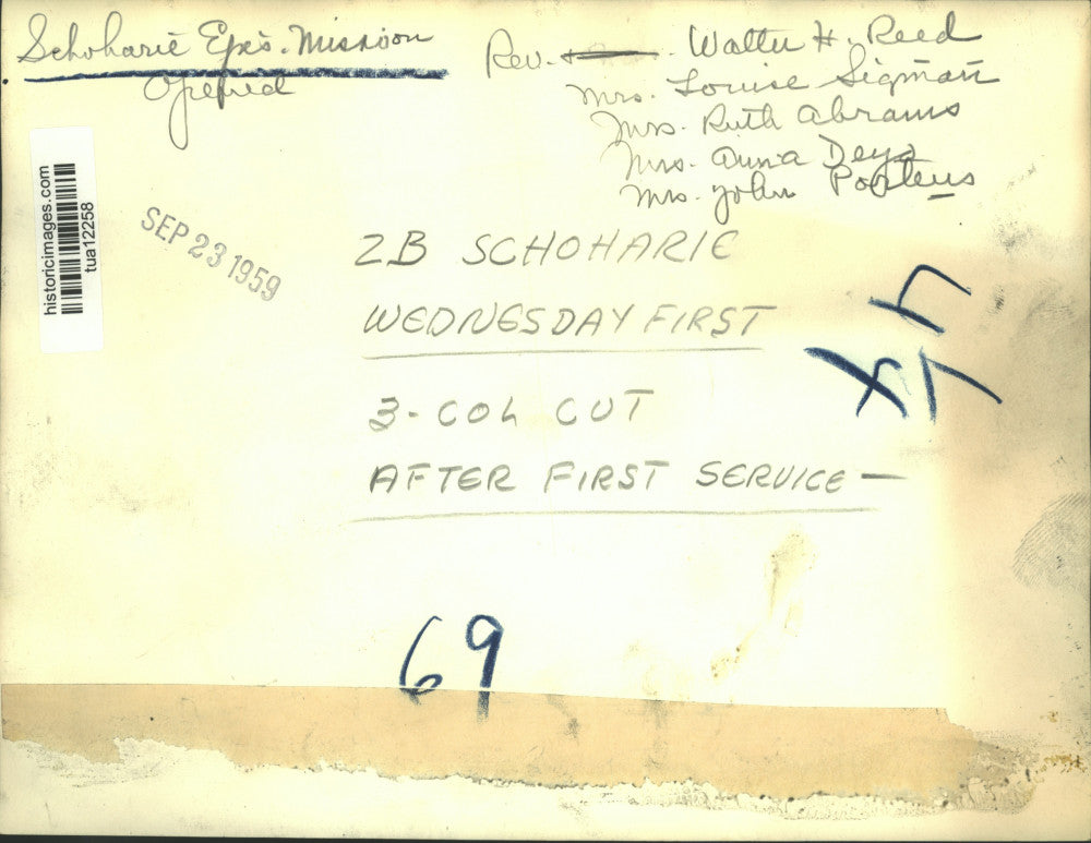 1959 Press Photo Schoharie, New York Episcopal Mission opened - tua12258