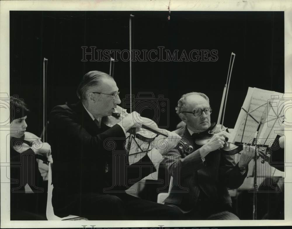 1979 Press Photo Schenectady, New York Symphony Orchestra performs for students- Historic Images