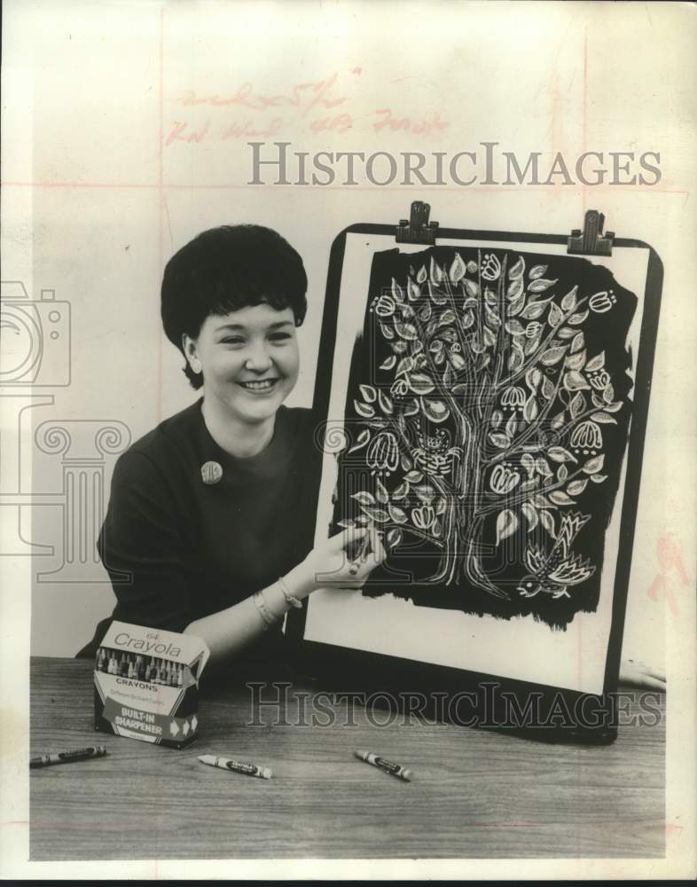 1966 Press Photo Artist Dorothy Weise leads workshop in New York - tua13260- Historic Images