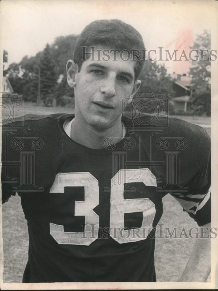 1964 Press Photo Richard (Dick) Weiss, kicker, Albany High School, New York- Historic Images