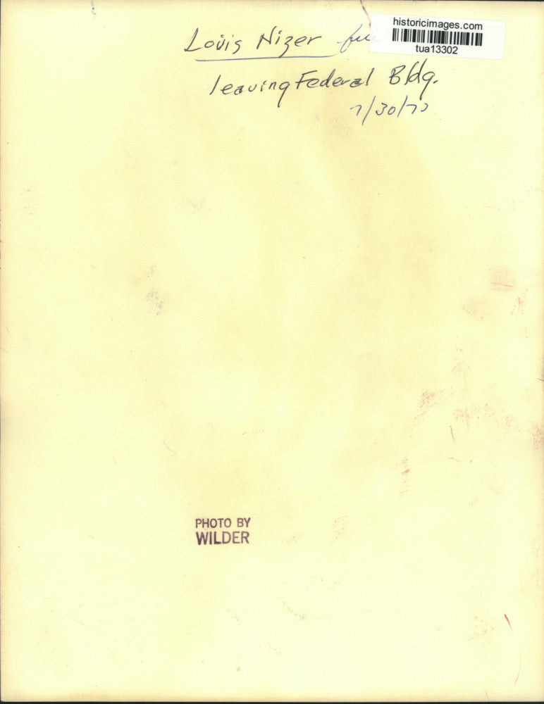 1973 Press Photo Louis Nizer, leaving Federal Building - tua13302