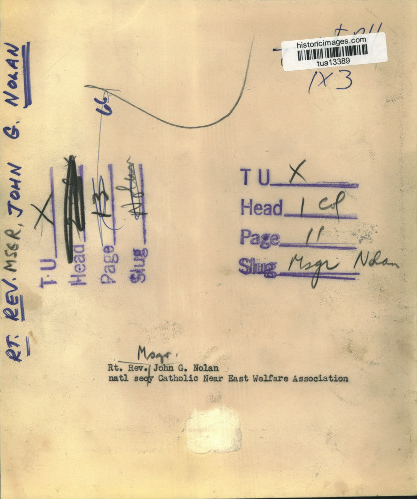 1966 Press Photo Rt. Reverend Monseigneur John G. Nolan on the telephone