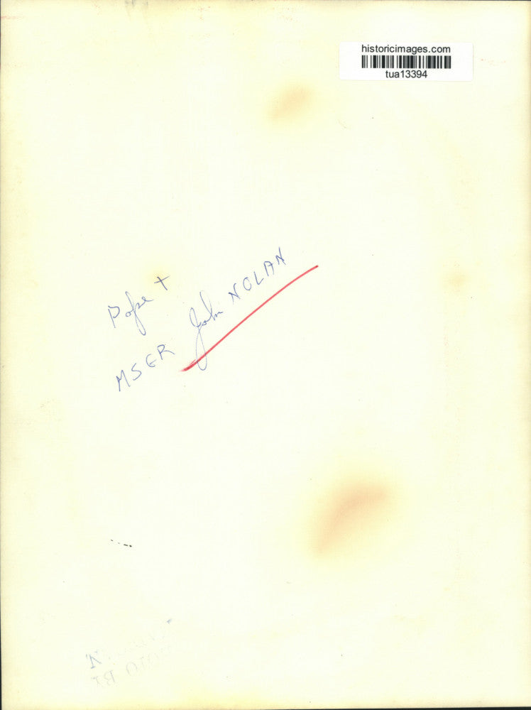 Press Photo Monsignor John G. Nolan shakes hand with the Pope - tua13394