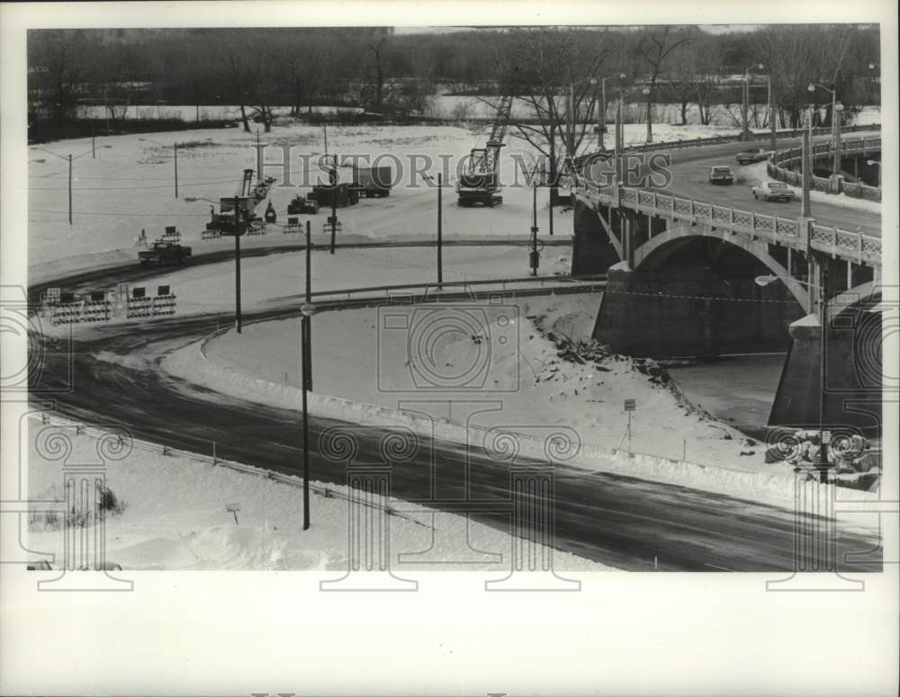 1973 Press Photo Western Gateway Bridge Schenectady, NY entrance - tua14274