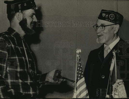 1962 Press Photo Adolph Schweigard installed as new commander of American Legion- Historic Images