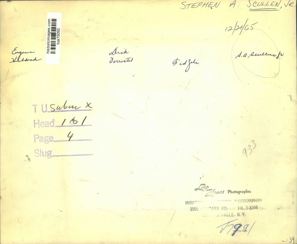 1965 Press Photo Eugene Halbach, Dick Dorristel, Fred Zali Stephen A Scullen, Jr