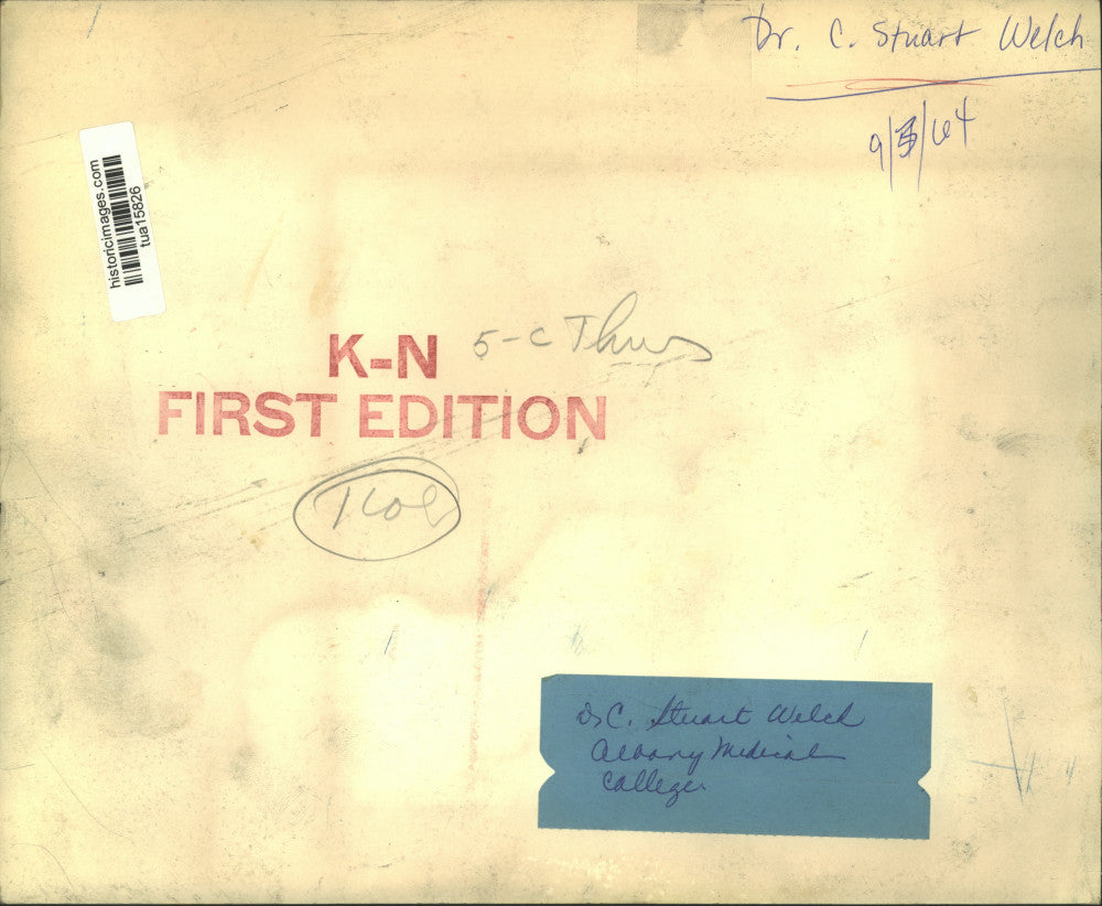 1964 Press Photo Dr. C. Stuart Welch, Albany, New York Medical College