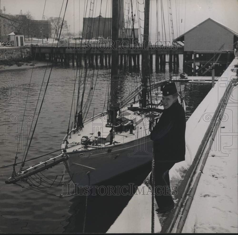 1957 Press Photo Frederic E Schrodt, Vice Commodore of the Yacht Club