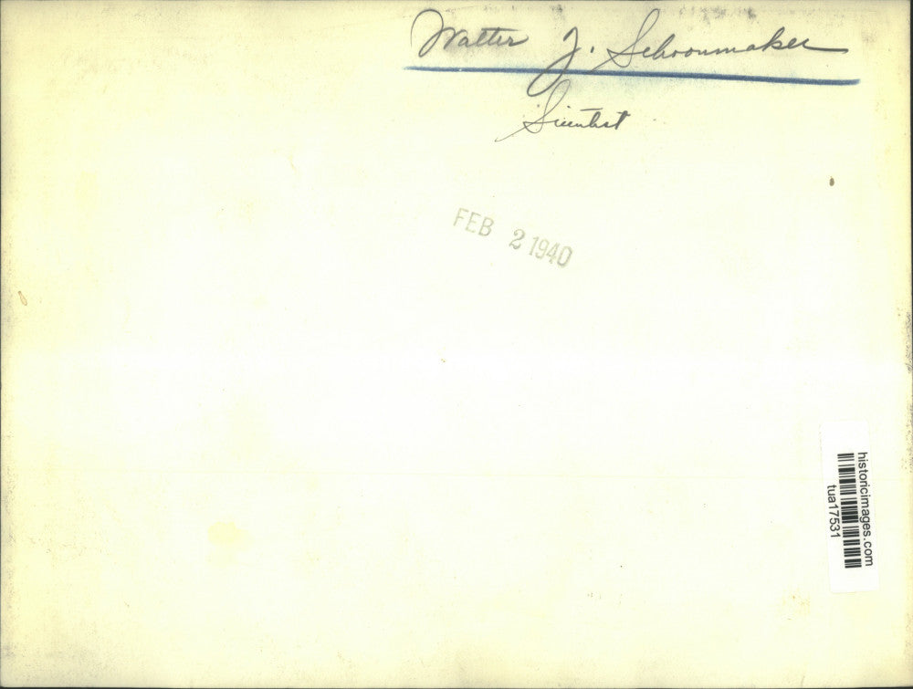 1940 Press Photo Walter J. Schoonmaker, screenshot, sittiing in a tree