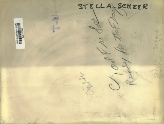 1967 Press Photo Stella Scheer holds papers "ready for the fray" - tua17606