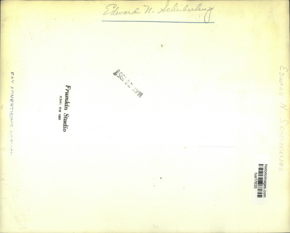 1953 Press Photo Edward N Scheibering. Fay Advertising Agency - tua17635