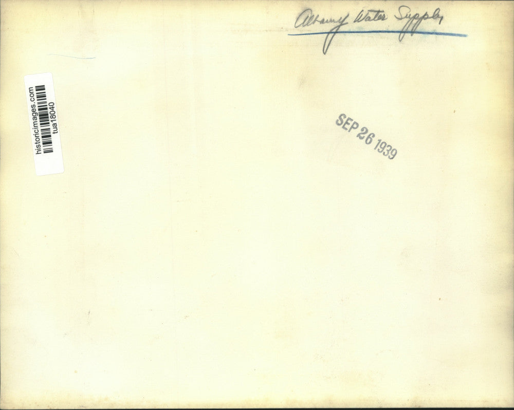 1939 Press Photo Albany, New York water supply reservoir - tua18040