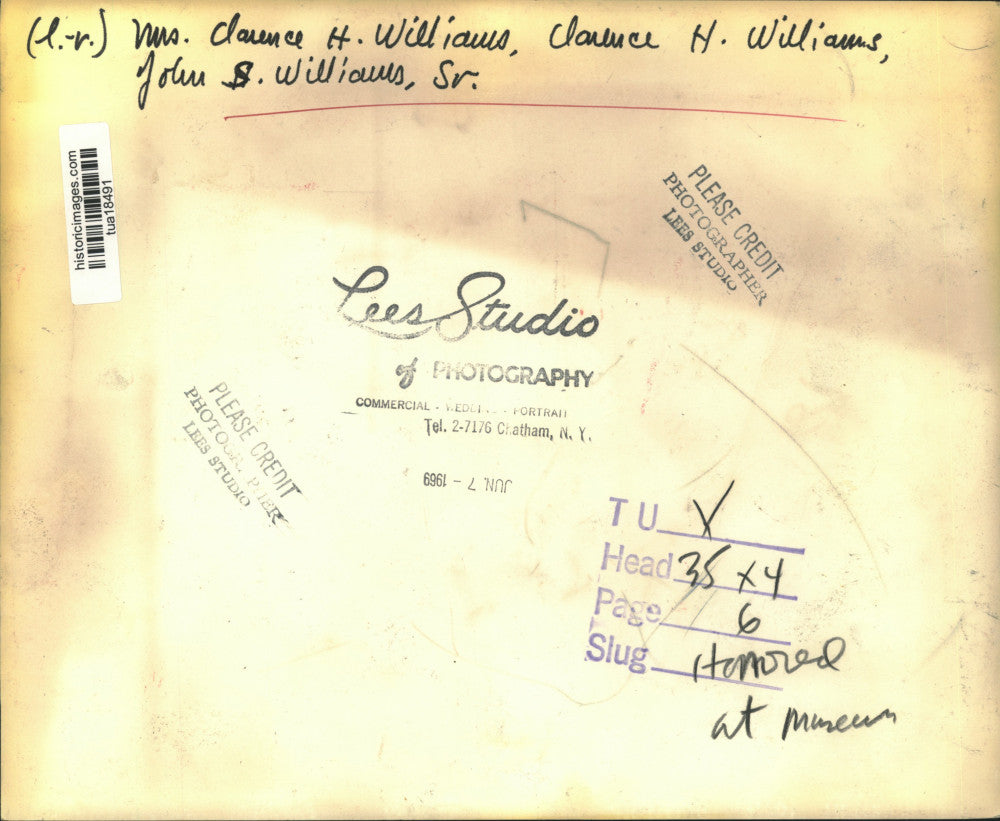 1969 Press Photo Mr. and Mrs. Clarence H. Williams with John S Williams, Sr