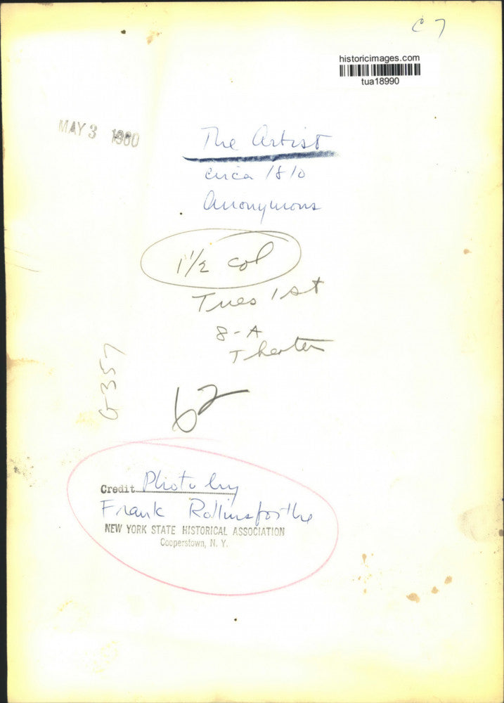 1960 Press Photo 'The Artist' painting, circa 1810 by Anonymous - tua18990