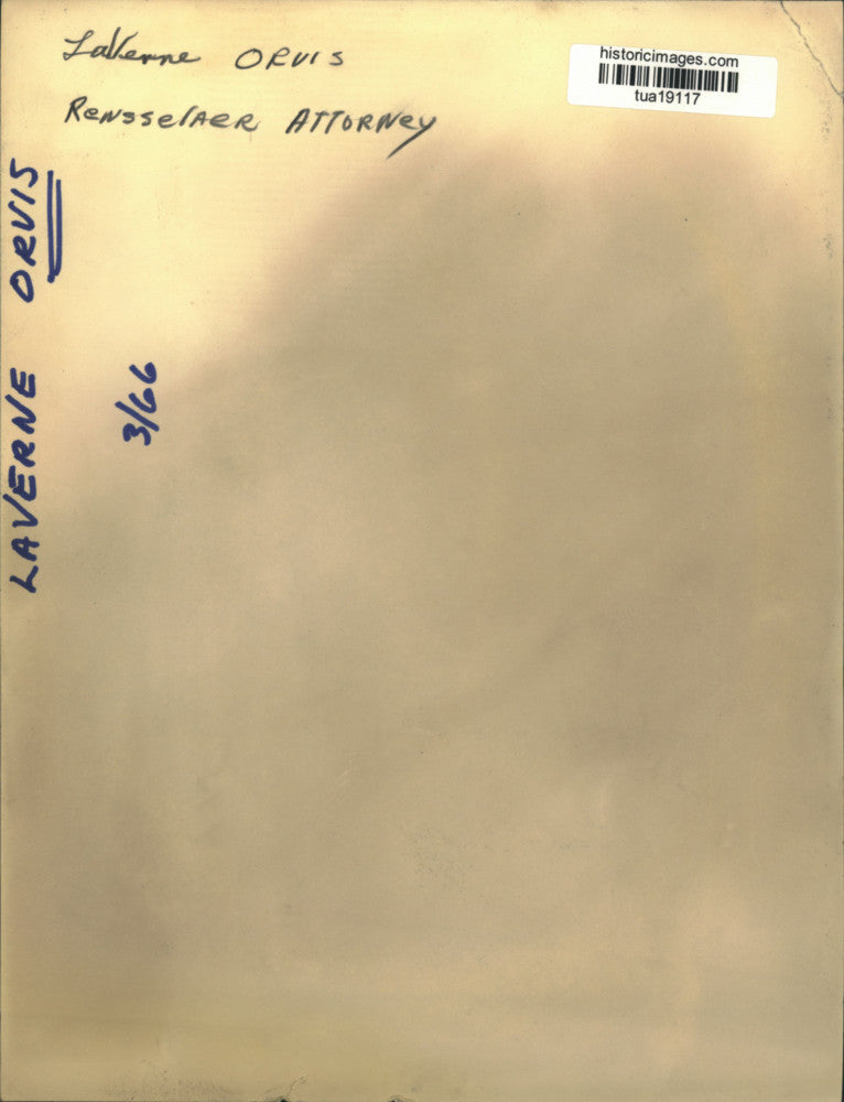 1966 Press Photo Laverne Orvis, Attorney, Rensselaer, New York - tua19117