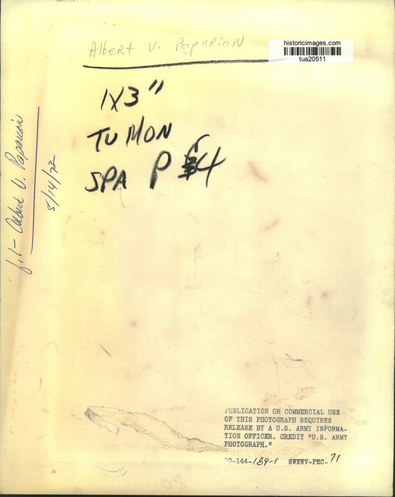 1973 Press Photo Albert V Paparian poses for photo - tua20511