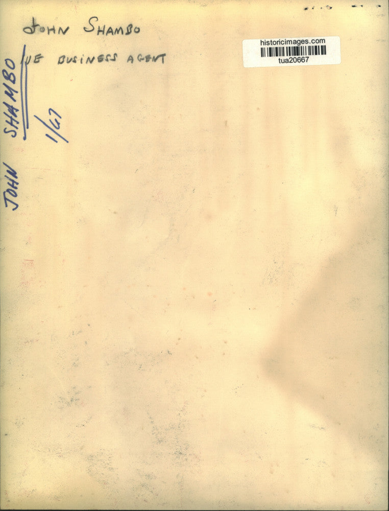 1967 Press Photo John Shambo, IUE Business Agent - tua20667