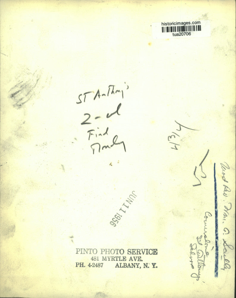 1956 Press Photo Most Reverend William A. Scully, Albany, New York - tua20706