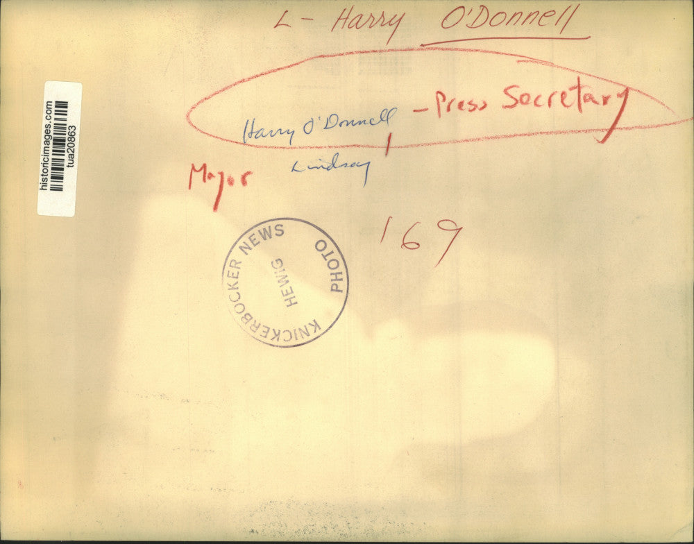 1969 Press Photo Mayor Lindsey and Harry O'Donnell, press secretary - tua20863