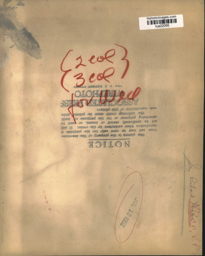 1952 Press Photo California Senator Richard M. Nixon in Chicago, Illinois