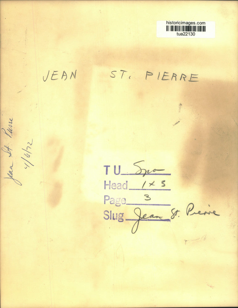 1972 Press Photo Jean St. Pierre smiles for photo - tua22130