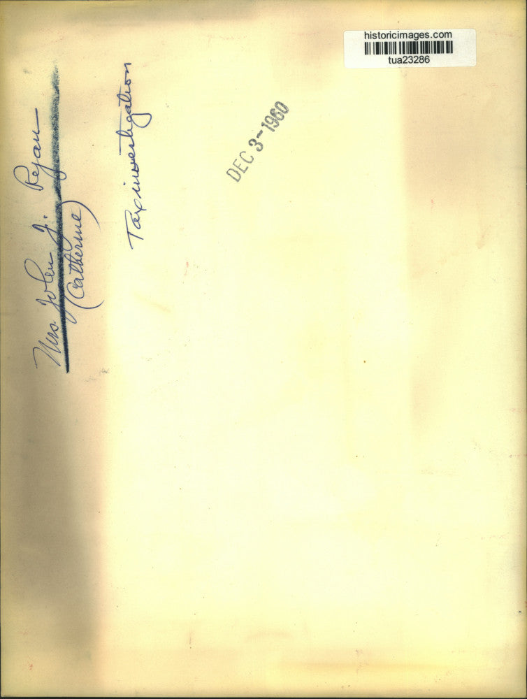 1960 Press Photo Catherine G. Ryan, wife of John J. Ryan, in New York