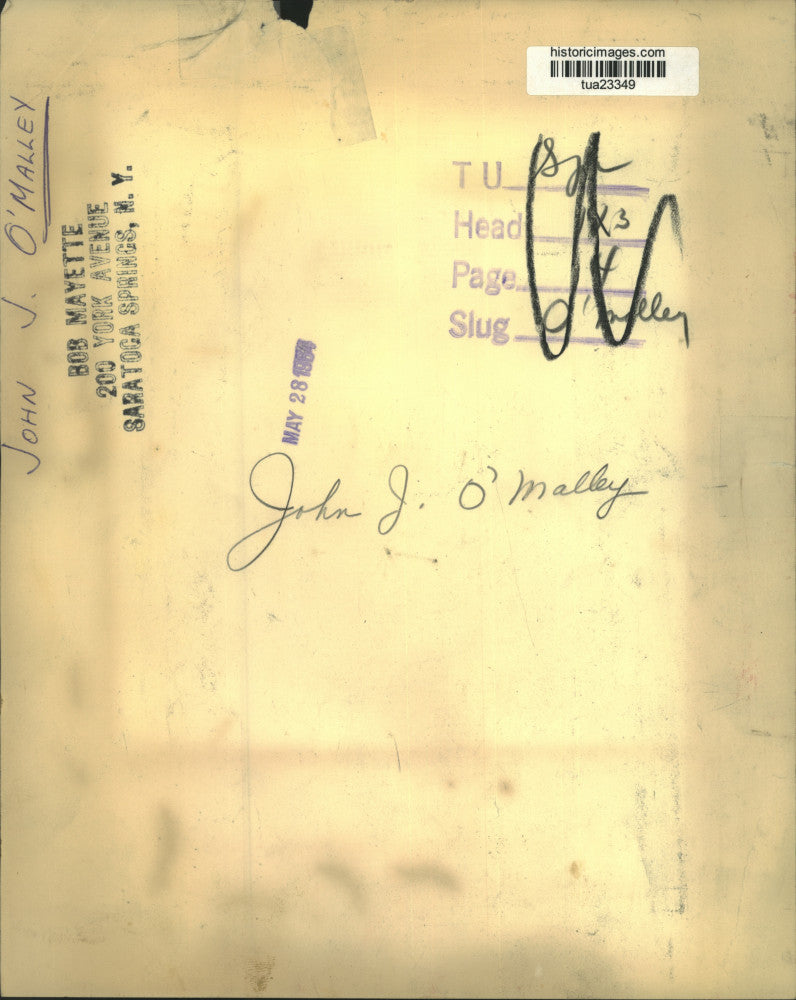 1964 Press Photo John J O'Malley smiles for photo - tua23349