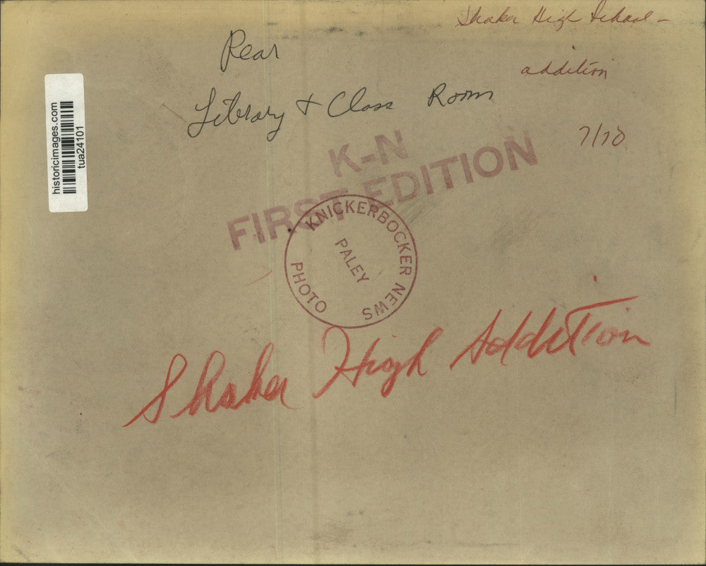 1970 Press Photo Construction work on library & classroom addition at Shaker HS