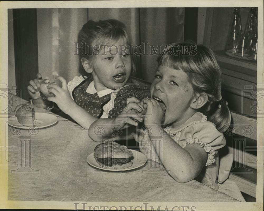 1966 Press Photo Mary Beth Chipik & Elizabeth St. John in Kingston, New York
