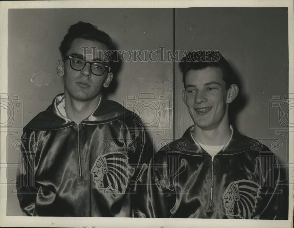 1962 Press Photo St Joseph's Academy, Albany basketball players pose for photo- Historic Images