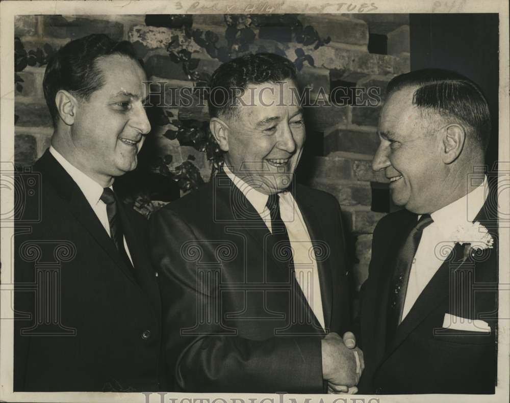 1965 Press Photo James Vance, Nelson St John &amp; David Dickson at retirement party