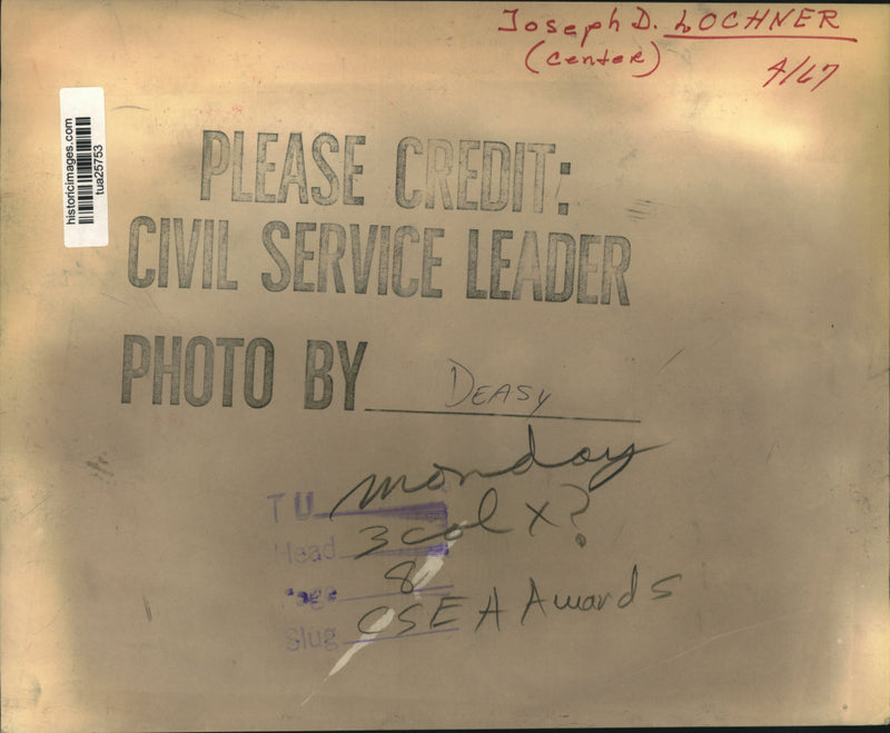 Load image into Gallery viewer, 1967 Press Photo Joseph Lochner, Civil Service Employees Association, New York

