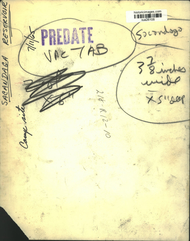 1965 Press Photo Campsite on shore of Sacandaga Reservoir in New York