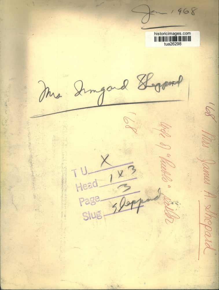 1968 Press Photo Mrs. Irmgard Shepard, wife of sailor on USS Pueblo, in New York