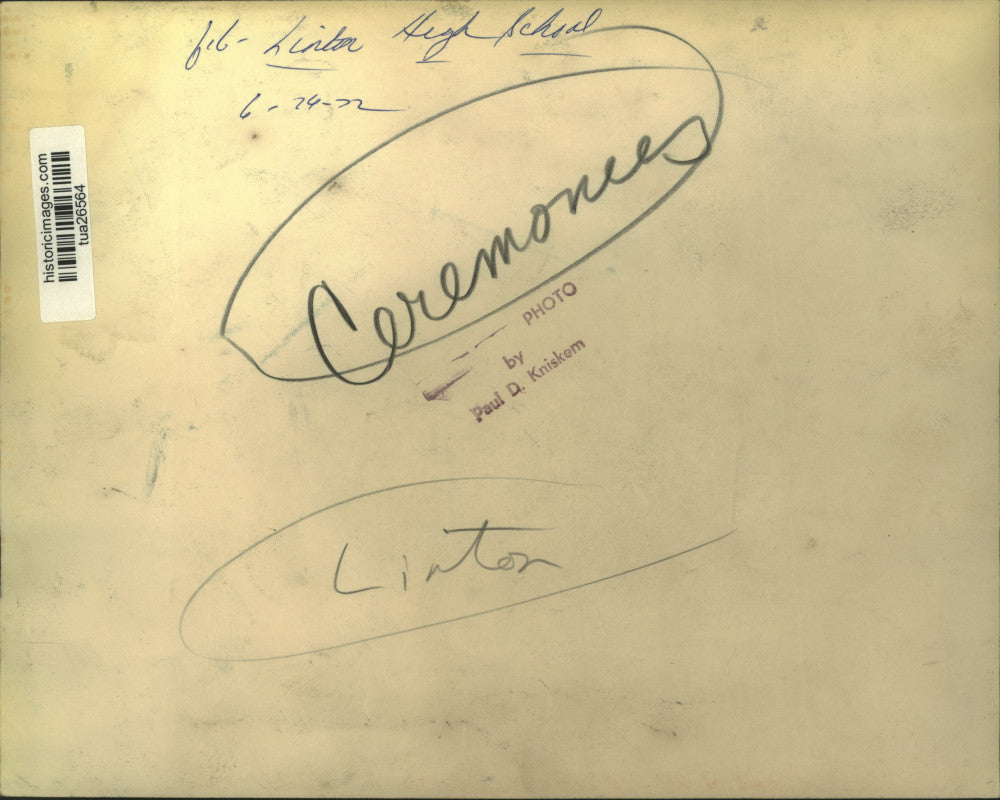 1972 Press Photo Linton High School graduation ceremonies, Schenectady, New York