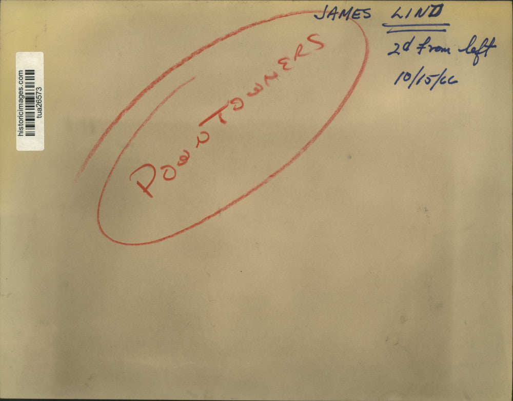 1966 Press Photo James Lind poses with businessmen in Albany, New York