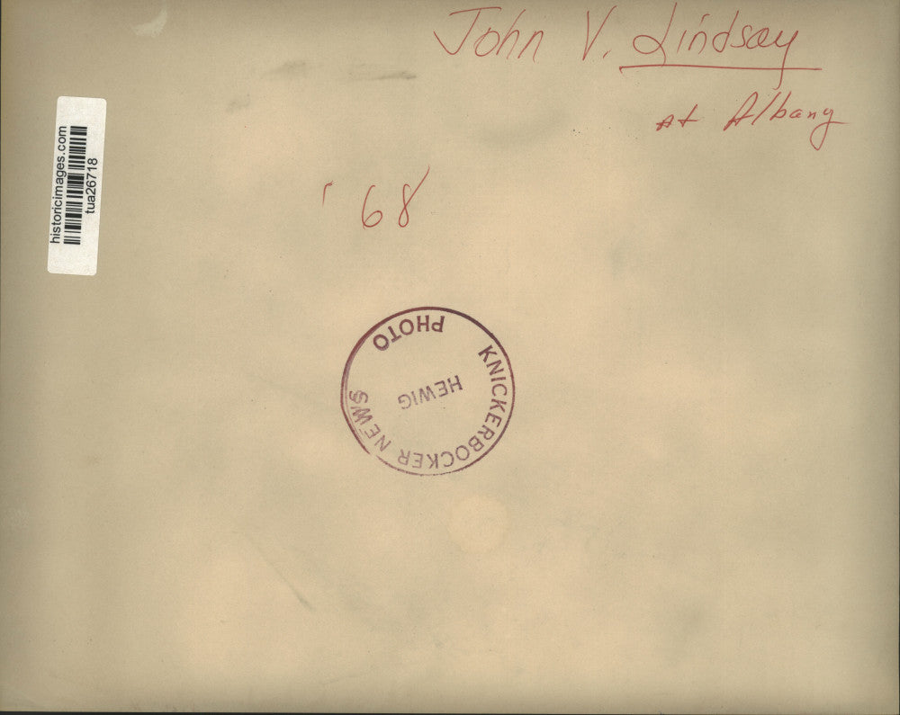 1968 Press Photo New York City Mayor John V. Lindsay in Albany - tua26718