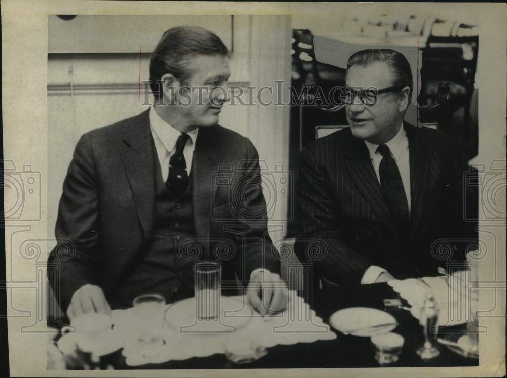 1970 Press Photo New York Mayor Lindsay with Governor Rockefeller in Albany