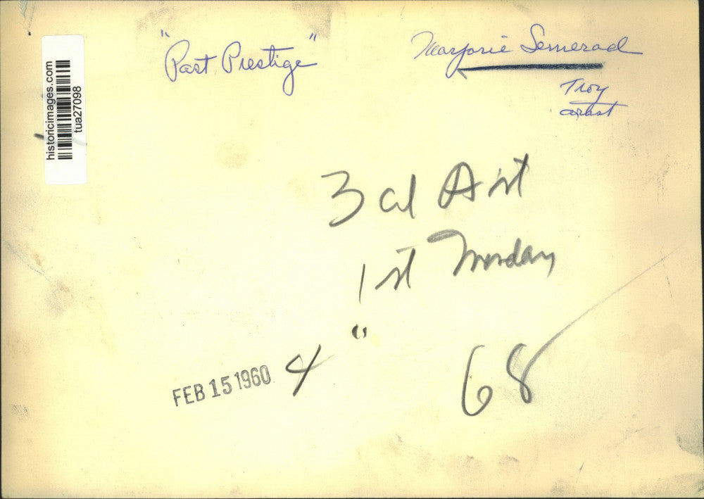 1960 Press Photo Painting "Past Prestige" by artist Marjorie Semerad - tua27098