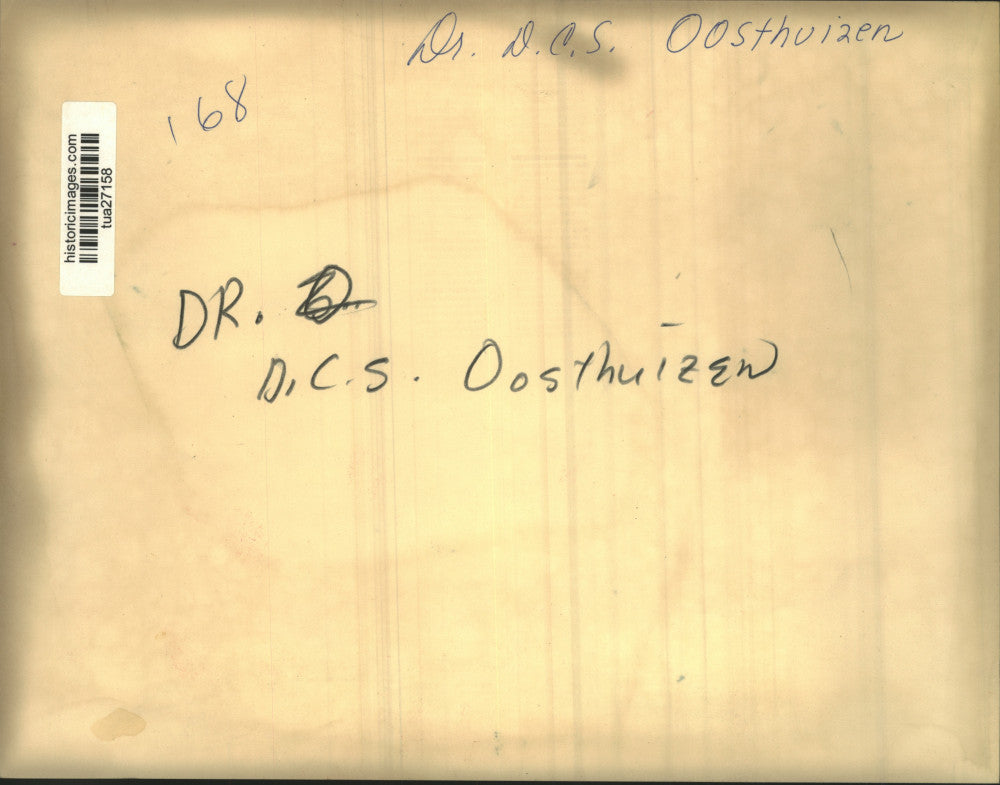 1968 Press Photo Dr. D. C. S. Oosthuizen in New York - tua27158