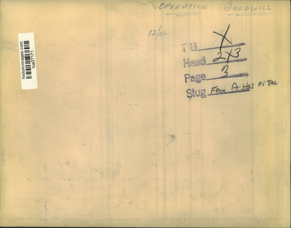 1966 Press Photo Volunteers record message for Operation Goodwill, Albany, NY