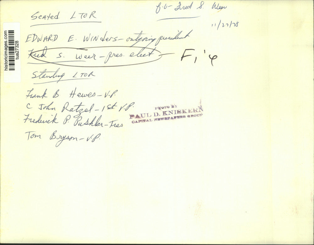 1978 Press Photo Organization officials pose at meeting in New York - tua27328